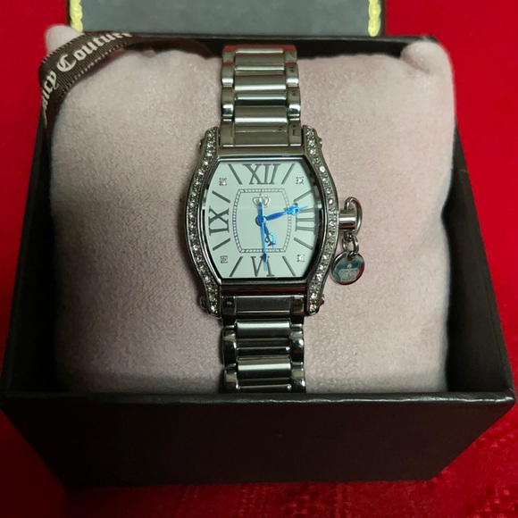 LADIES JUICY COUTURE SILVER TONE CRYSTAL WATCH - Picture 16 of 16